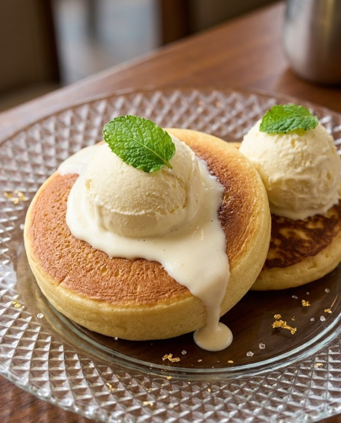 Pan Cake Vanilla Ice Cream