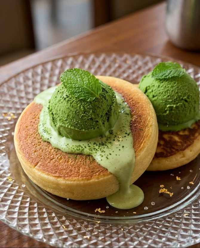 Pan Cake Matcha Ice Cream
