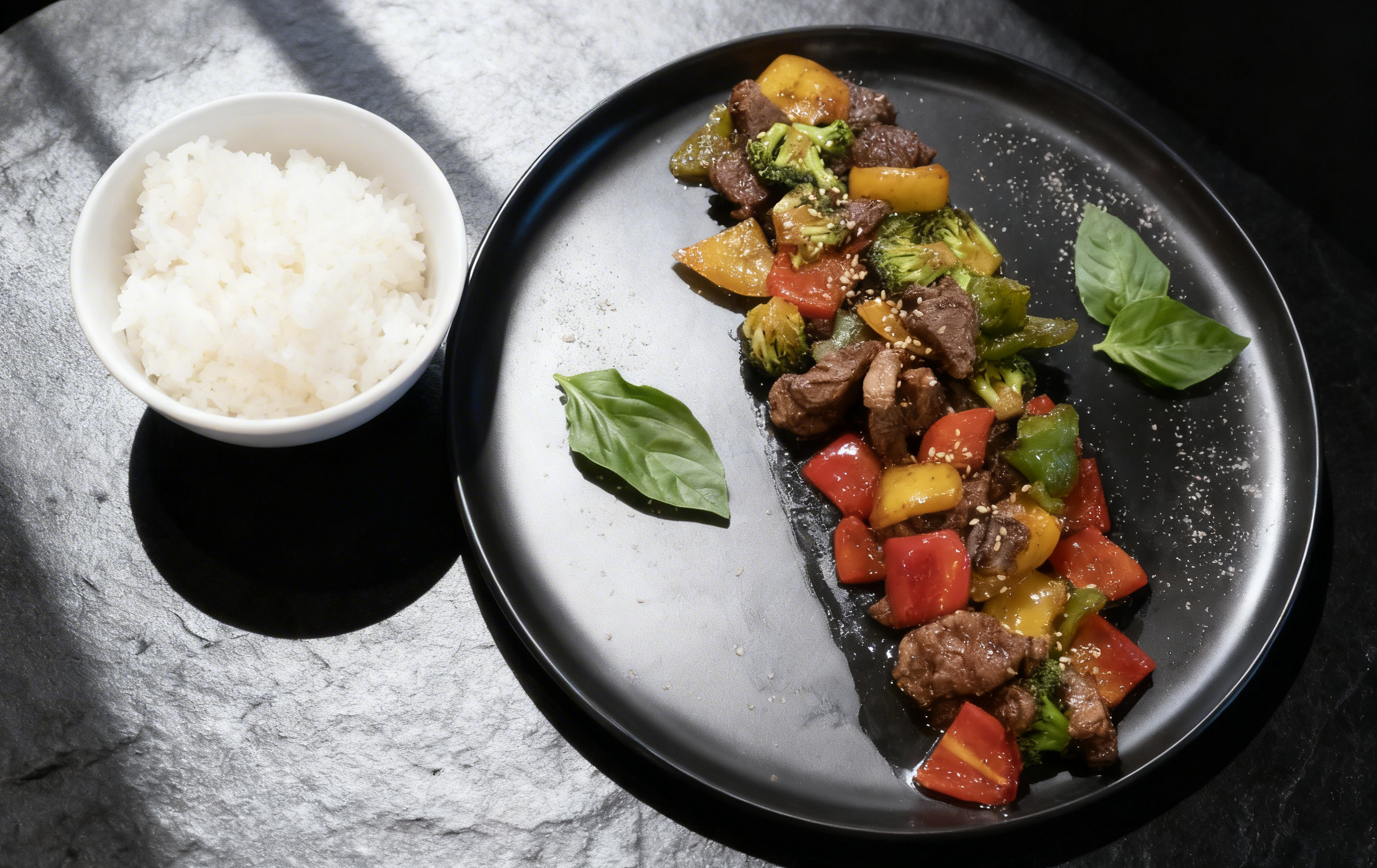 Wagyu Beef Broccoli with Rice